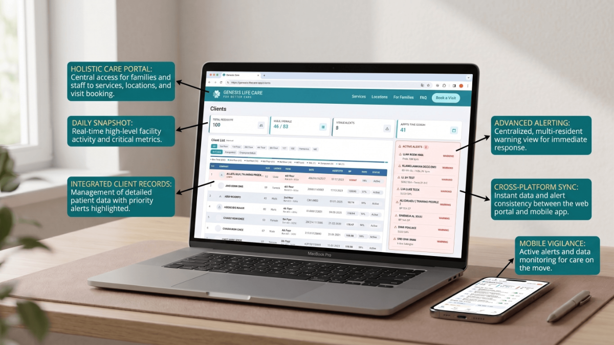 Genesis AI care dashboard