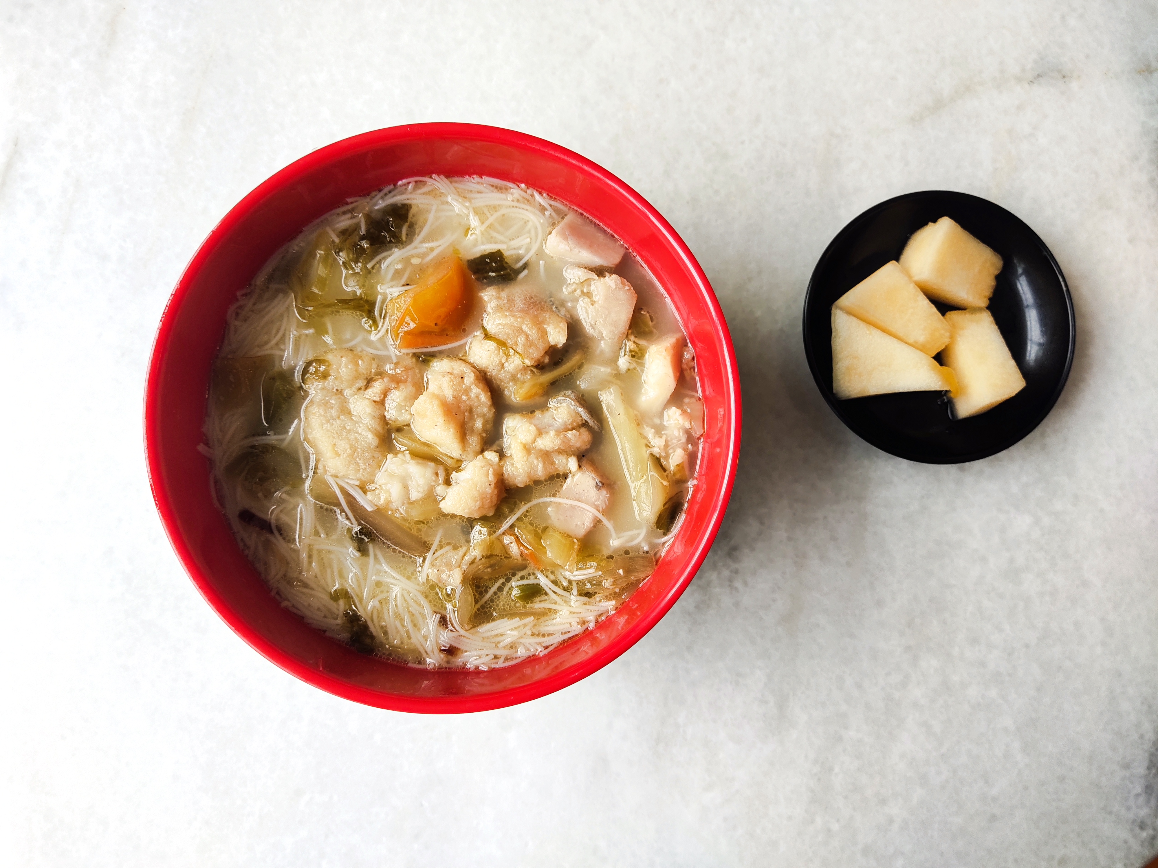 Balanced lunch meal for residents