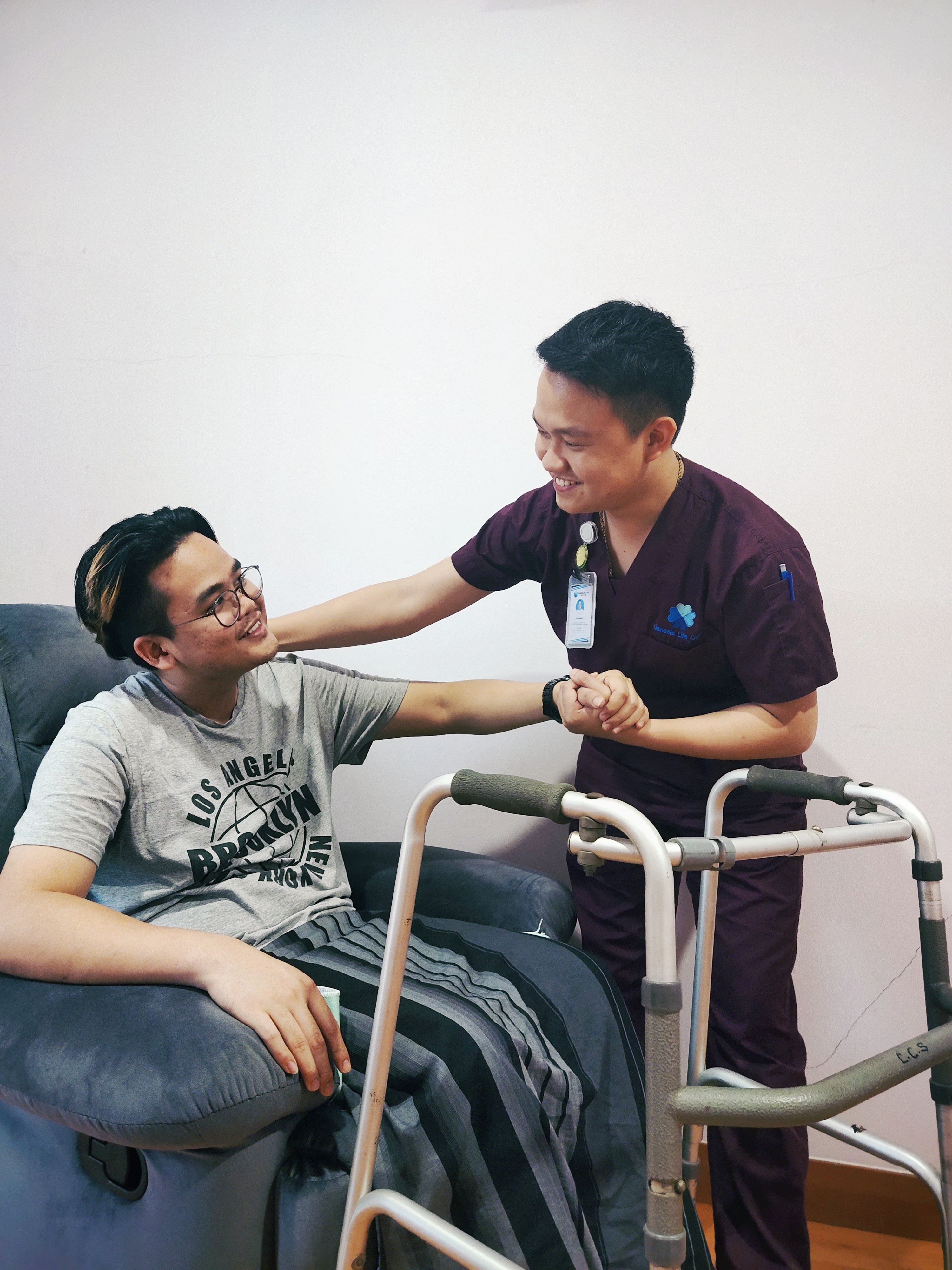 Standing exercise assistance for rehabilitation